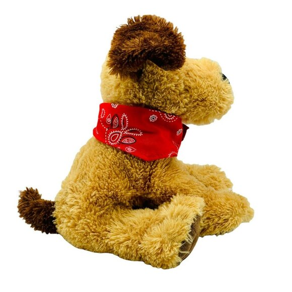 Gund Bandit Dog Plush Red Bandana Stuffed Animal Sitting Super Soft 9 inch - Picture 2 of 7